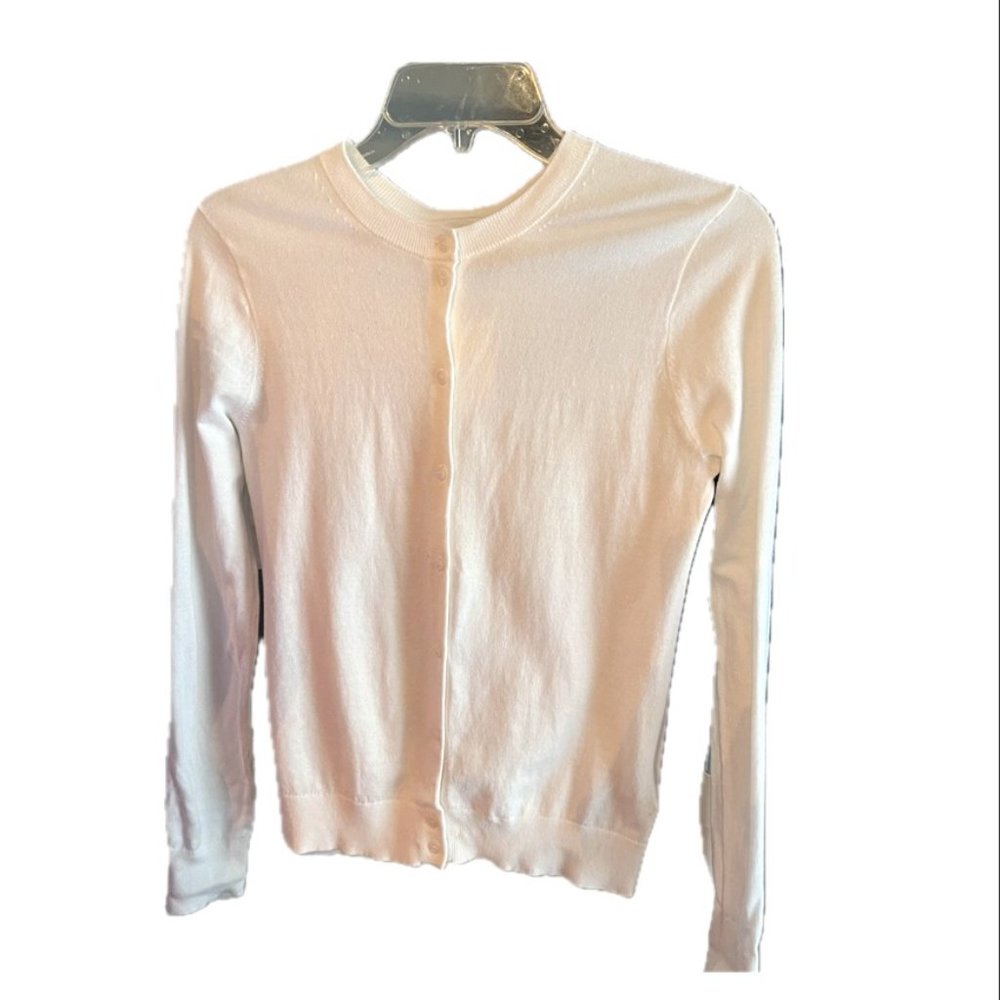 J Crew Womens White Cotton Cardigan Size XS NWT
